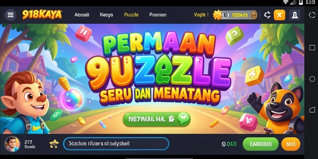 Screenshot gameplay 918KAYA menampilkan tantangan puzzle yang mengasyikkan.