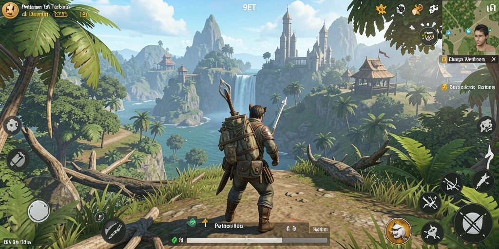 Screenshot gameplay menarik dari 9ET di dunia terbuka.