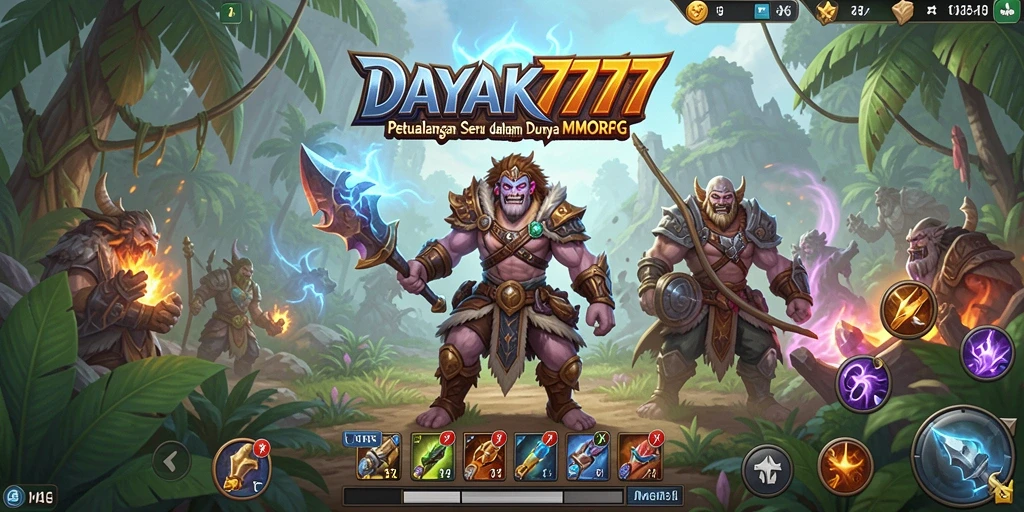 Screenshot dari gameplay seru di DAYAK777 yang menampilkan pertempuran antar guild.