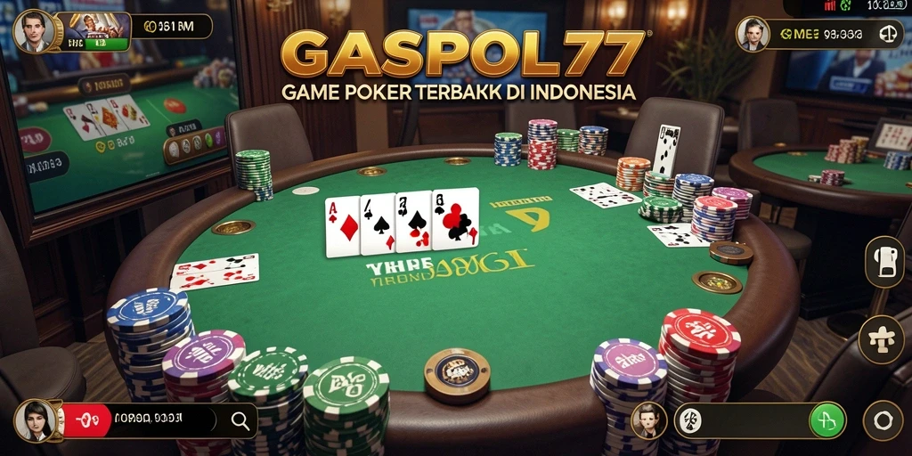 Tampilan menarik dari gameplay Poker di GASPOL77.