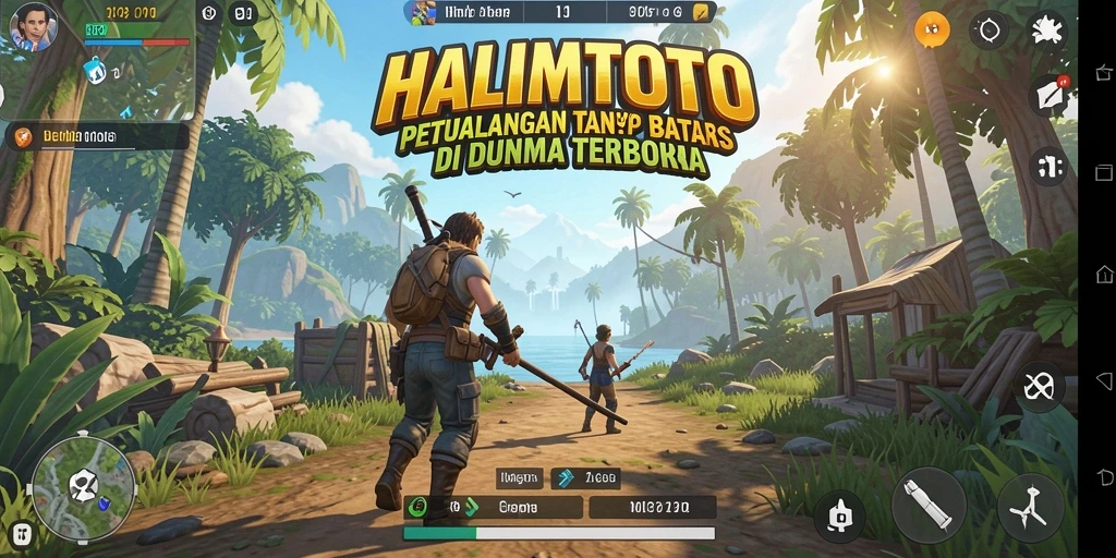 Gameplay seru di dunia terbuka HALIMTOTO yang penuh petualangan.