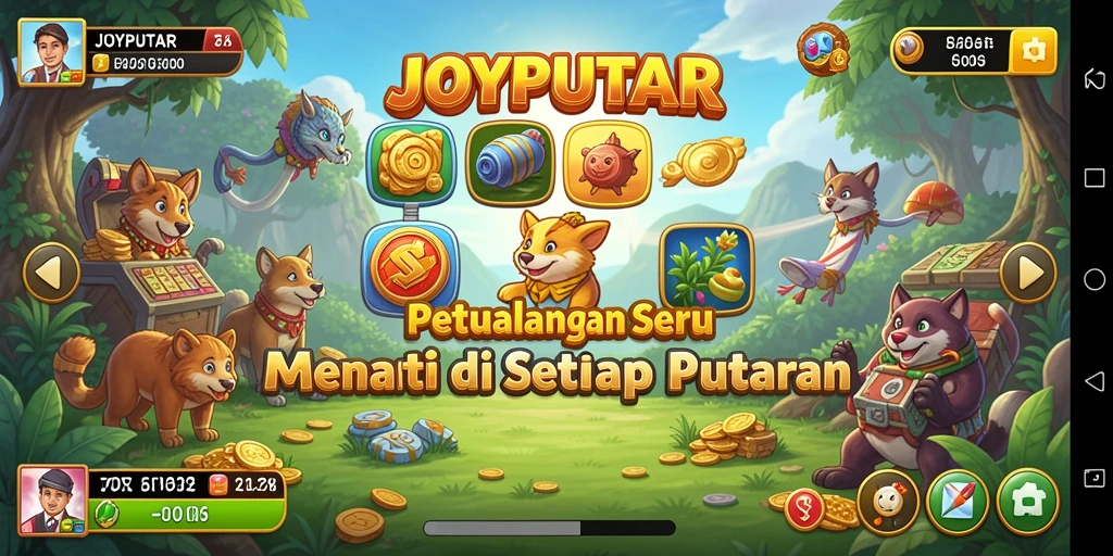Tampilan gameplay JOYPUTAR yang penuh aksi dan tantangan petualangan.