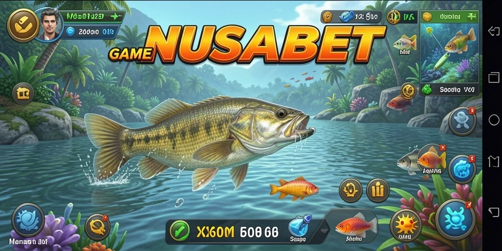 Tampilan seru dari gameplay NUSABET saat menangkap ikan.