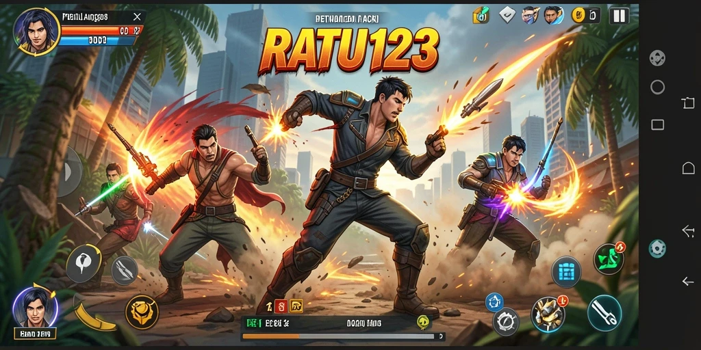 Tangkapan layar gameplay mendebarkan dari RATU123.