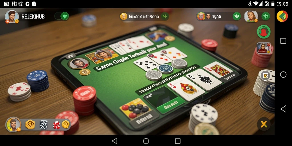 Gameplay seru Gaple di REJEKIHUB dengan interaksi pemain.