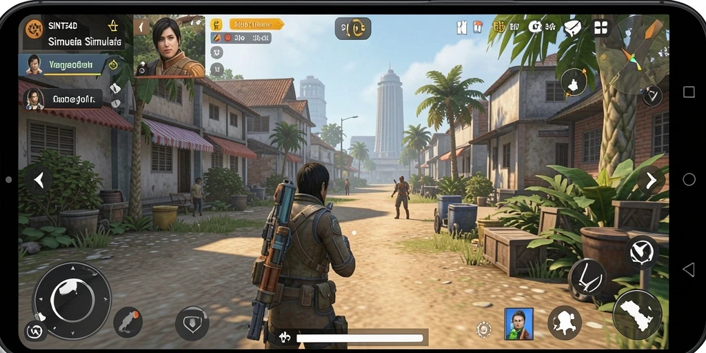 Tangkapan layar utama SINTE4D menunjukkan gameplay simulasi yang mendalam.