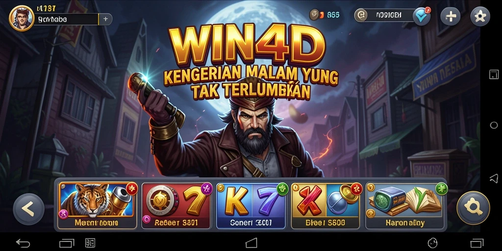 Screenshot gameplay WIN4D yang menakutkan dan mendebarkan.