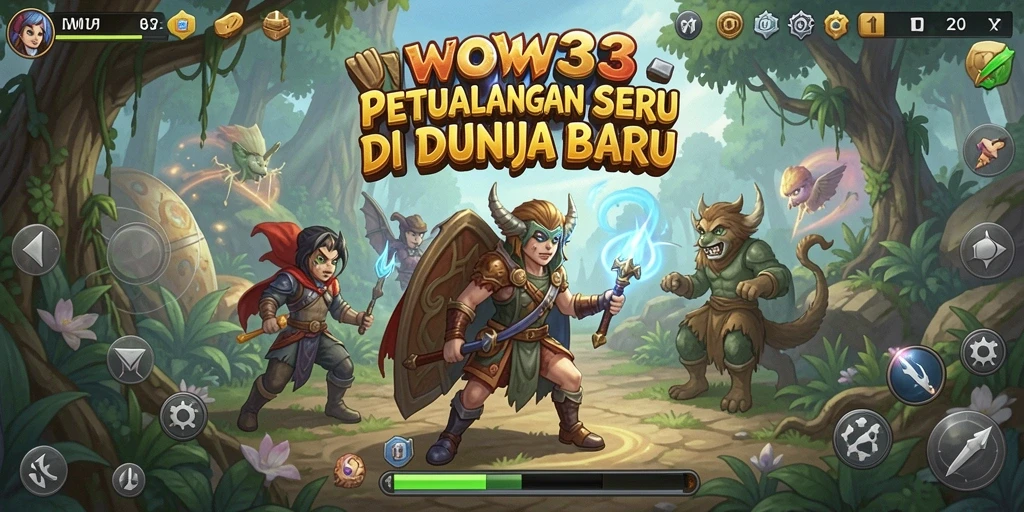 Tangkapan layar WOW33 menampilkan aksi petualangan yang mendebarkan.